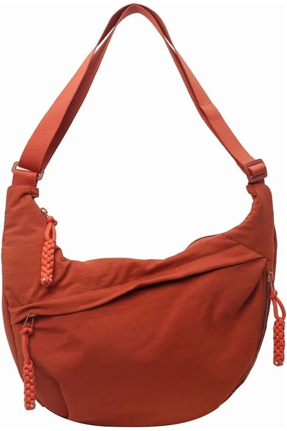 Crescent Crossbody Bags for Women Hobo Bag Luna Bag Dumpling Bag Nylon Multi-Pocket Sling Bag Moon Shoulder Bag