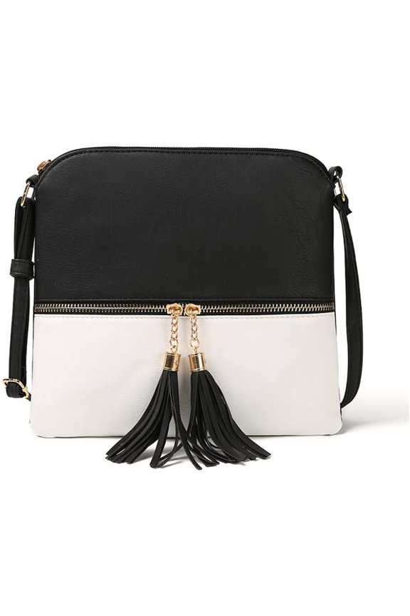 Crossbody Bag for Women Lightweight Dome Shoulder Bag Retro Leather Satchel Wallet for Work Travel