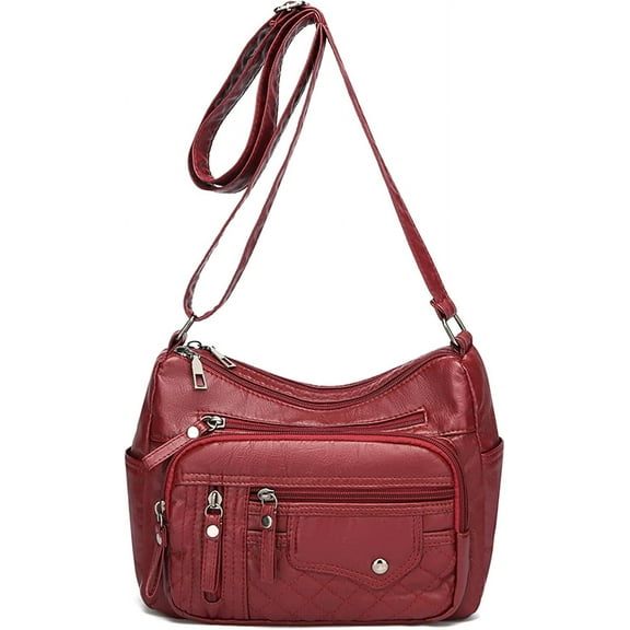 MMYGU Crossbody Bag for Women Soft PU Leather Shoulder Purses with Anti Theft Pockets Lightweight