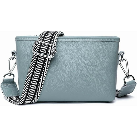 MMYGU Crossbody Bags for Women, Trendy Leather Crossbody Camera Bag Purse with Guitar Strap Small Shoulder Handbag