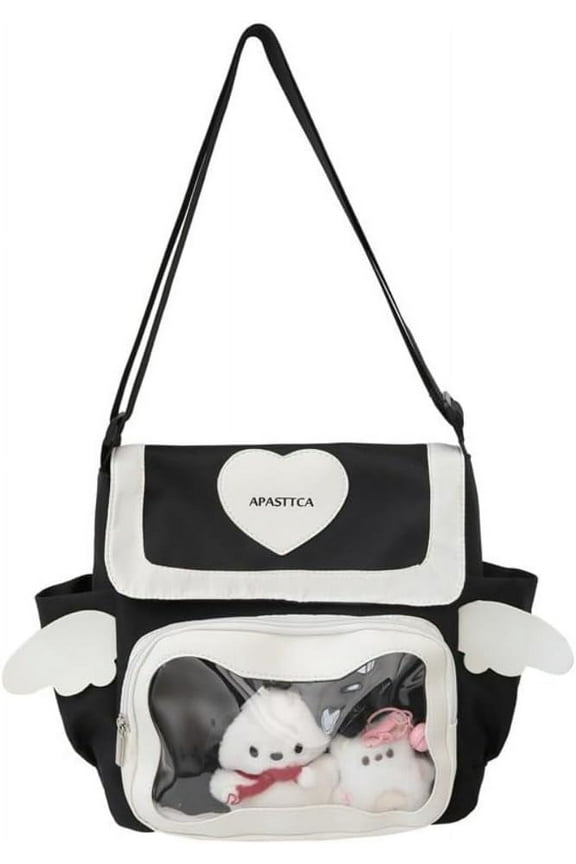 Cute Japanese Aesthetic Ita Bag Heart Crossbody Bag Purse for Women Teen Girl Tote