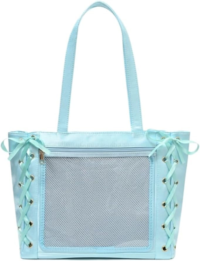 MMYGU Cute Japanese Ribbon Ita Bag Tote Crossbody Bag Messenger Bag for Women JK Aesthetic Bag Y2K Purse