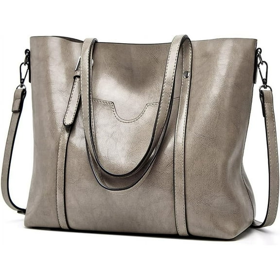 MMYGU Faux Leather Tote Bag for Women Large Capacity Handbag Top Handle Satchel Fashion Shoulder Bag Crossbody Bag Purse