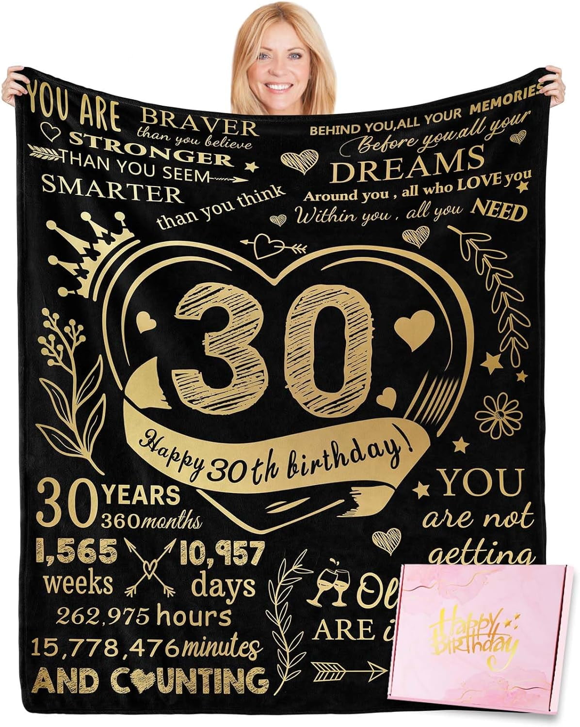 MMYGU Gifts for 30th Birthday Woman 30 Year Old Birthday Gifts with — free download