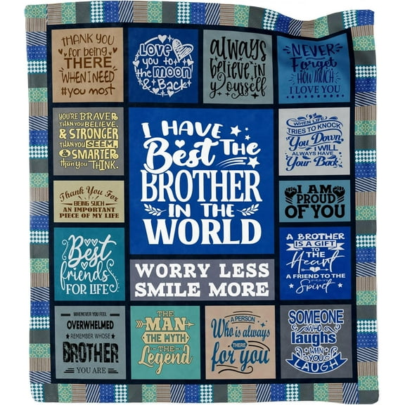 MMYGU Gifts for Brother Blanket Brother Gifts from Sister BrotherGifts for Brother Adult Big Brother Gifts Birthday Gift for Brother To My Brother Throw Blanket 30x40in