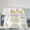 thumbnail image 1 of MMYGU Happy 30th Birthday Throw Blanket Soft Fuzzy Fleece Blanket For Couch Bed Living Room Decoration 30x40in, 1 of 6