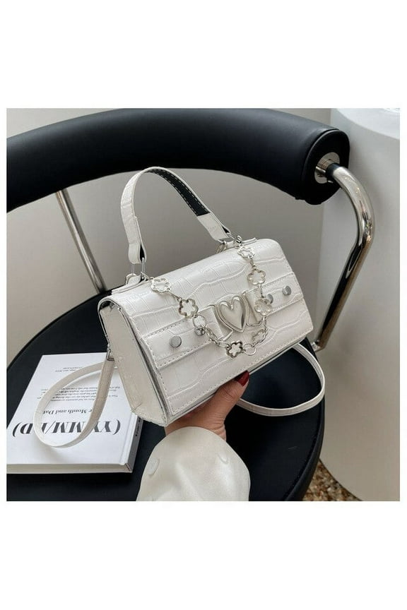 Harajuku Gothic Shoulder Bag Woman Metal Punk Moto Biker Style Female Handbags Cross Paper Clip Rabbit Dark Messenger Bag Purses