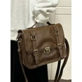 thumbnail image 1 of MMYGU Japan Preppy Style Uniform Shoulder School Bags for Women PU Leather Large Briefcase Tote Handbag For Girls Backbagpack, 1 of 6