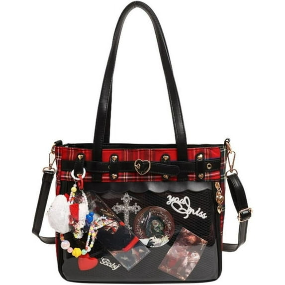 MMYGU Japanese Ita Bag Y2K Goth Cute Bags Kawaii Bags Crossbody Purse Messenger Bags for Women Shoulder Bag Tote