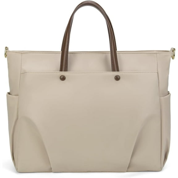 MMYGU Laptop Tote Bag for Men Women Computer Work Bag with Trolley Sleeve Waterproof Handbag Shoulder Bag 15-16L