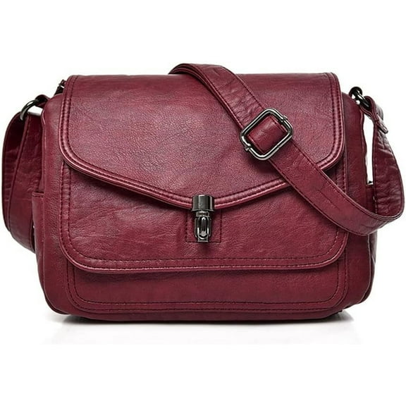 MMYGU Large Capacity Shoulder Bag for Women PU Leather Crossbody Bag Handbag with Multi-Pockets Work Travel Wallets