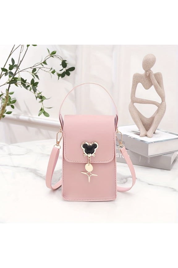 Mickey Shoulder Bag Cartoon Mini Crossbody Bag Cute Portable Mobile Phone Purse