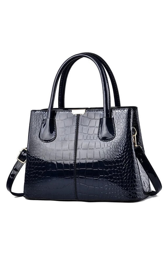 New Trendy Alligator Handbag Female Bright Leather Shoulder Messenger Bag Causla To-handle Bag Lady Shopping Tote Purse