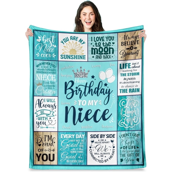 MMYGU Niece Birthday Gifts from Auntie Uncle Birthday Gifts for Nieces from Aunt Uncle Best Niece Birthday Gifts from Aunt to My Niece Birthday Gifts from Auntie Fannel Throw Blanket 30x40in