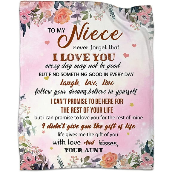 MMYGU Niece Gifts Blanket to My Niece Blanket Birthday Gift for Niece from Aunt Gifts for Niece Beautiful Throw Blanket 30x40in