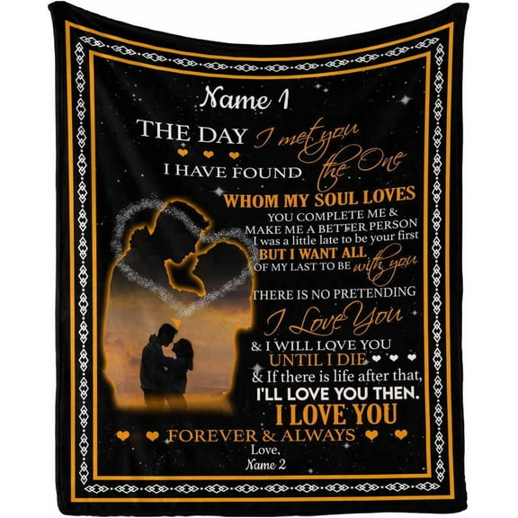 MMYGU Personalized Blanket to My Wife or Husband There is No Pretending I Love You Customized Blankets Birthday Valentine's Day Gift for Women Wife 30x40in