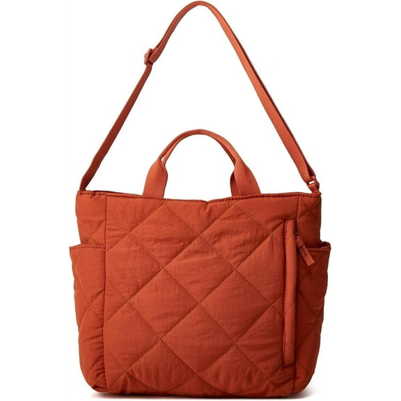MMYGU Puffer Tote Bag Women Quilted Crossbody Handbag Lattice Padded Hobo Puffy Purse Casual Satchel Bag