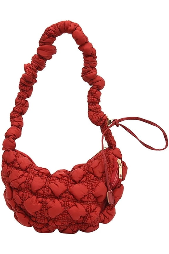 Quilted Tote Bag for Women Fashion Hearted Puff Hobo Handbag Padded Shoulder Bag Purse Quilted adding Crossbody Bag