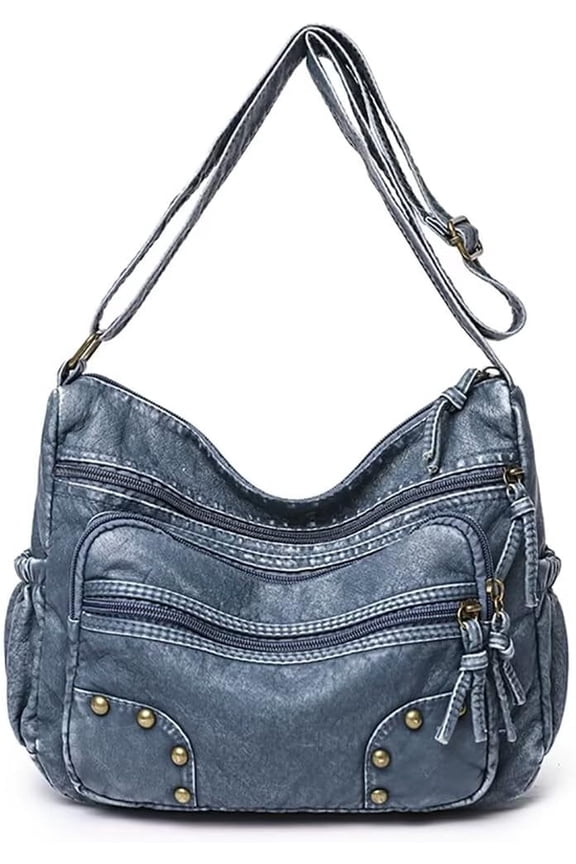 Shoulder Bag for Women Soft PU Leather Crossbody Purse Lightweight Travel Messenger Satchel Hobo Vintage Ladies Purse