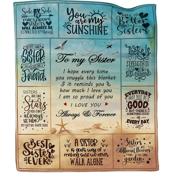 MMYGU Sister Gifts Blanket Birthday Gifts for Sister Sister Birthday Gifts from Sister Sister Birthday Gifts Ideas Gifts for Sister from Sister Throw Blanket 30x40in