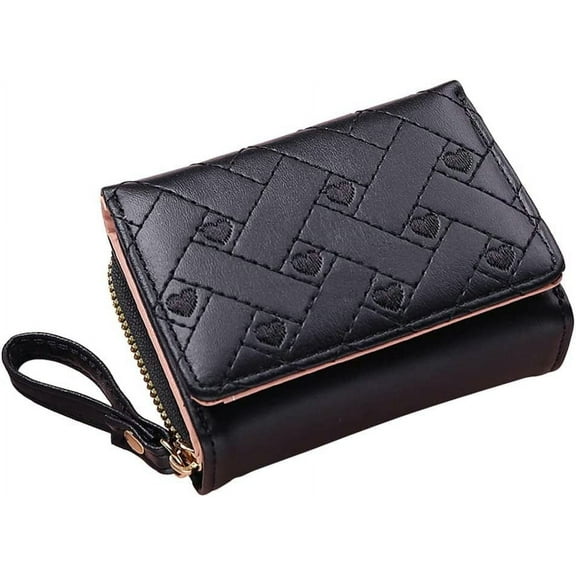 MMYGU Slim Wallet for Women Credit Card Holder with Coin Purse, Ladies Mini Zipper Card Cases with 6 Card Slots