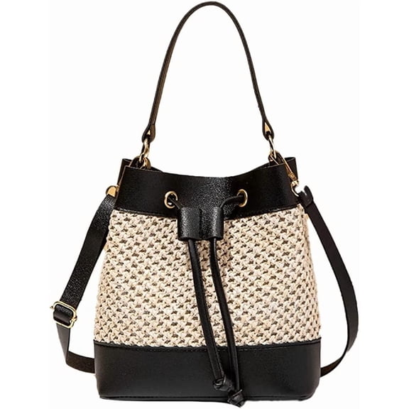 MMYGU Straw Bag for women Summer Beach Bag Woven Hobo Handbag Work Tote Bag Vacation Bucket Bag Crossbody Purse
