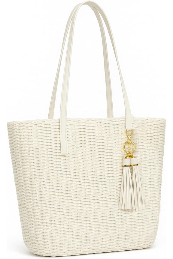 Straw Bags For Women | M Size Travel Straw Totes Bag Woven Summer Handmade Shoulder Bag Handbag