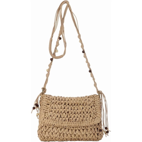 MMYGU Straw Clutch Purse for Women Envelope Wallet Straw Crossbody Shoulder Handbags Summer Beach Woven Bag
