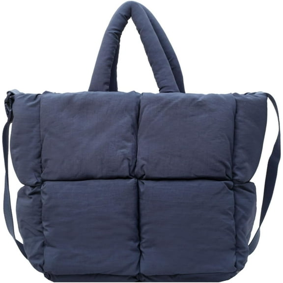 MMYGU Tote Bag, Puffy Purse Crossbody Bags for Women Lightweight Down Cotton Padded Tote Bag