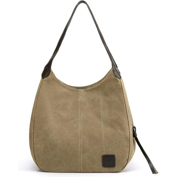 MMYGU Tote Bag for Women Large Capacity Shoulder Bag Cotton Canvas Handbag Fashion Satchel Multi Pocket Purse