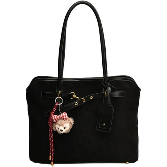 MMYGU Vintage Suede Shoulder Bag Stylish Large Capacity Tote Bag Commuter Bag Underarm Bag Satchel Purse for Women Girls