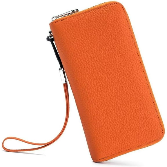 MMYGU Wallet for Women RFID Blocking Leather Card Case Elegant Clutch Purse Travel Phone Wallet with Removable Wrist Strap
