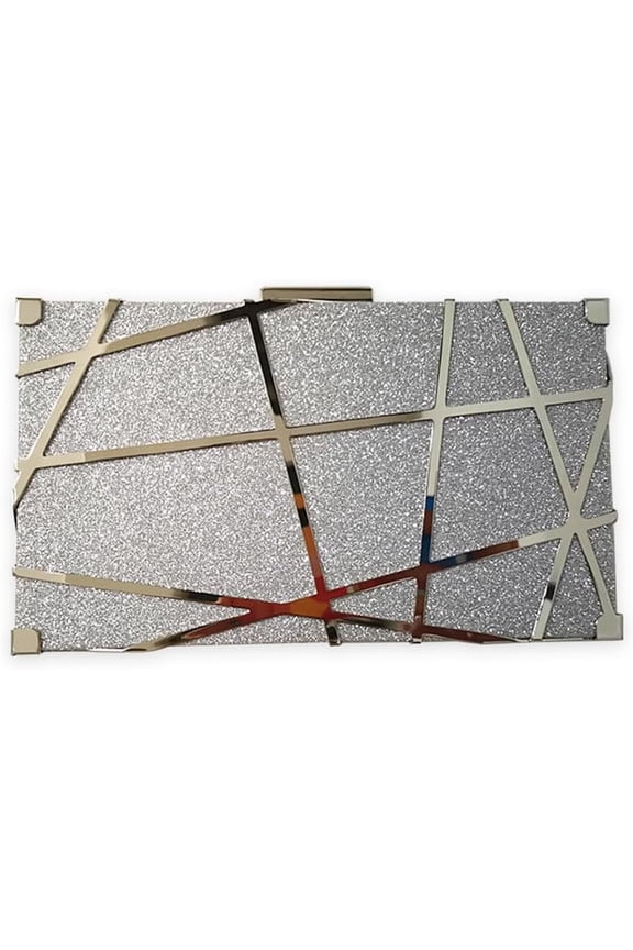 Women Evening Bag Geometric Clutch Bag Sparkly Sequin Handbag Bridal Wedding Purse Elegant Shoulder Bag With Chain