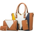 thumbnail image 1 of MMYGU Women Fashion Handbag PU Leather Tote Shoulder Bag Top Handle Satchel 4pcs Purse Set, 1 of 6