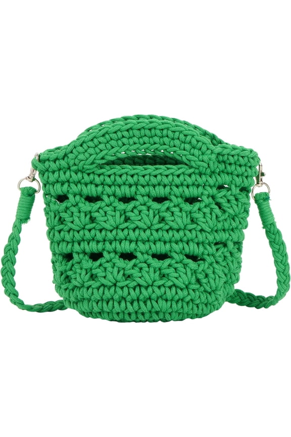 Women Mini String Woven Cross-body Shoulder Bag Top-handle Bag