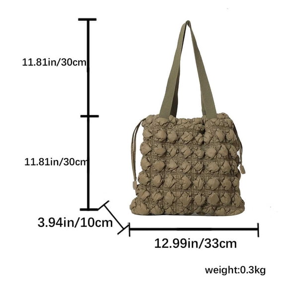 MMYGU Women Puffer Tote Handbag Large Capacity Padded Quilted Shoulder Bag Drawstring Puffy Cloud Satchel Bag Fashion Underarm Bag