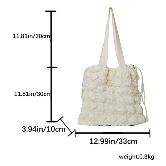 MMYGU Women Puffer Tote Handbag Large Capacity Padded Quilted Shoulder Bag Drawstring Puffy Cloud Satchel Bag Fashion Underarm Bag