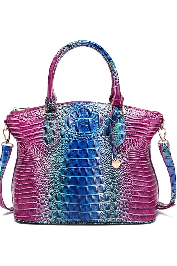 Women Purse Satchel Bag Long Crossbody Classy Tote Bag Top Handle Vegan Leather Ladies Handbags Embossed Pattern