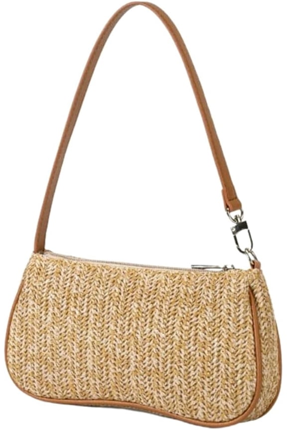 Womens Fashion Bag Summer Woven Beach Bag 2025 Trendy Straw Shoulder Bag Purse Y2k Handbag for Travel 2025