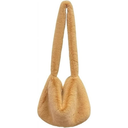 MMYGU Women’s Furry Crossbody Bag Large Capacity Fuzzy Faux Fur Shoulder Bag Slouchy Y2k Soft Plush Hobo Bag Purse