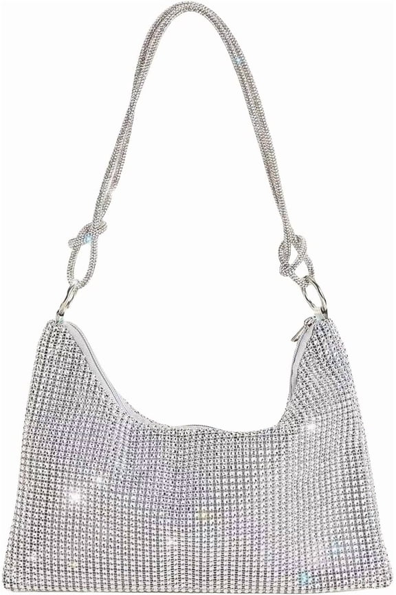 Women's Glitter Rhinestone Hobo Handbag Evening Bag Purse
