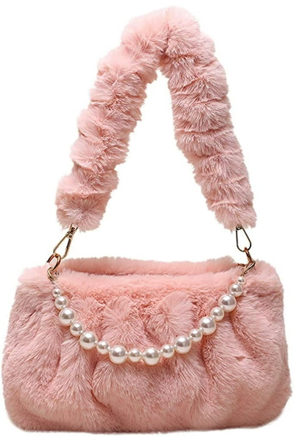 MMYGU Womens Faux Fur Hobo Bag Chic Shoulder Bag Handbag for Work & School