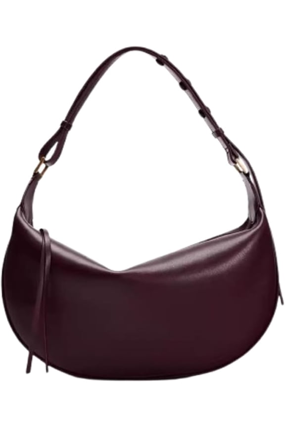 Y2k Bags Women 90s PU Leather Underarm Crescent Shoulder Bag Trendy Red Crossbody Purse Slouchy Tote Handbag 2025