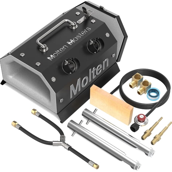 MMasters Double Burner Propane Forge for Knife Making, Blacksmithing, Damascus Steel Forging, Durable & Efficient Gas Forge for Home & Professional Use