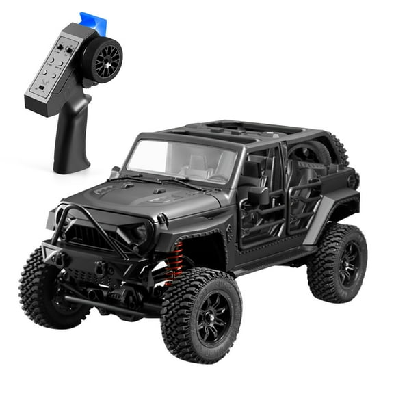 MN-128 1/12 Scale 4WD RC Rock Crawler, 2.4GHz Remote Control Off-Road Car Truck with LED Lights, All Terrain Hobby Grade Electric Vehicle for Teens and Adults
