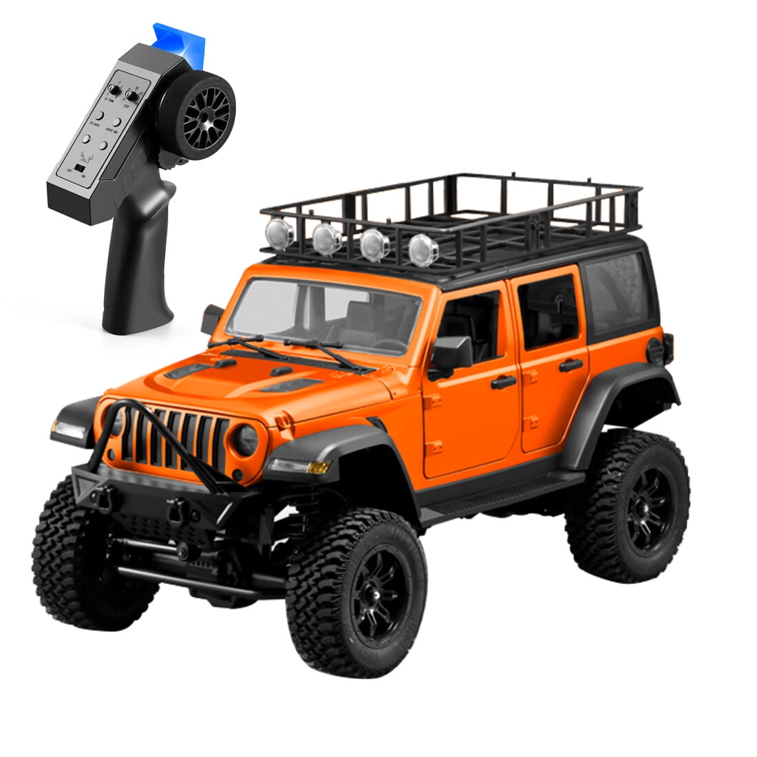 MN-128 RC 4WD Off-Road Climbing Car with Lights, 1:12 Scale Full-Proportional 2.4GHz Remote Control Vehicle, RTR Crawler Model for Adults & Hobbyists