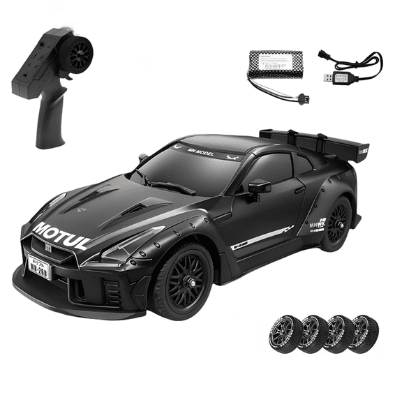 MN-268 1:16 Scale RC Drift Car with Gyro, 2.4G RWD High-Speed Electric Drift Racing Car with Dual Speed Modes & LED Lights, Gift for Teens & Adults