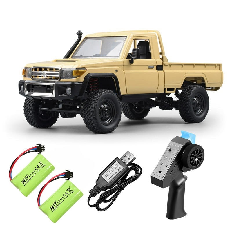 MN-82 1:12 Scale Racing Drift Cars RC Vehicle Climbing Car, Throttle & Steering Control Cargo Truck Van Toy Yellow