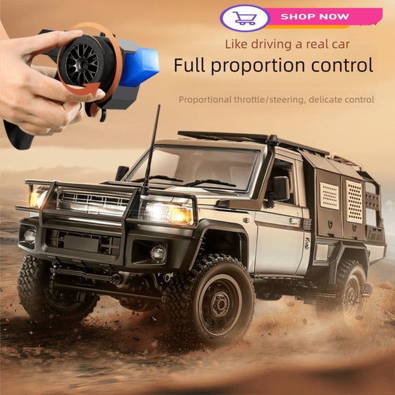 MN - 82S RC Off - road Vehicle, 1:12 Scale with 5 - Open Doors, Full - Function Lights & DIY Rear Compartment, All - Terrain Tires for Realistic Control