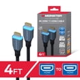 thumbnail image 1 of Monster 8K HDMI Cable 4ft, Ultra High Speed HDMI 2.1 Cord with LED Connectors, 48Gbps, 4K 144Hz Gaming, HDR for PS5, Xbox, TV, Monitor, 1 of 10